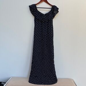 Seed Heritage Navy and White Polka Dot Dress